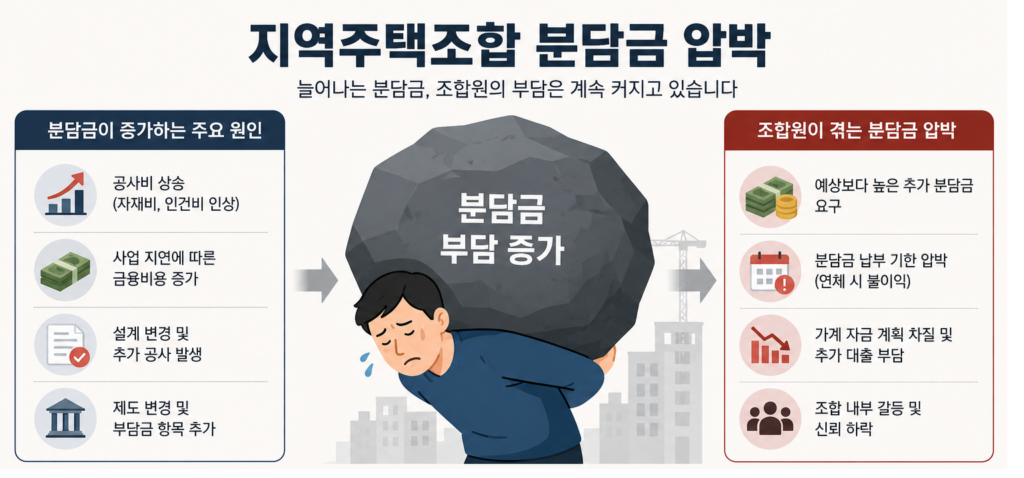 지역주택조합 분담금 압박