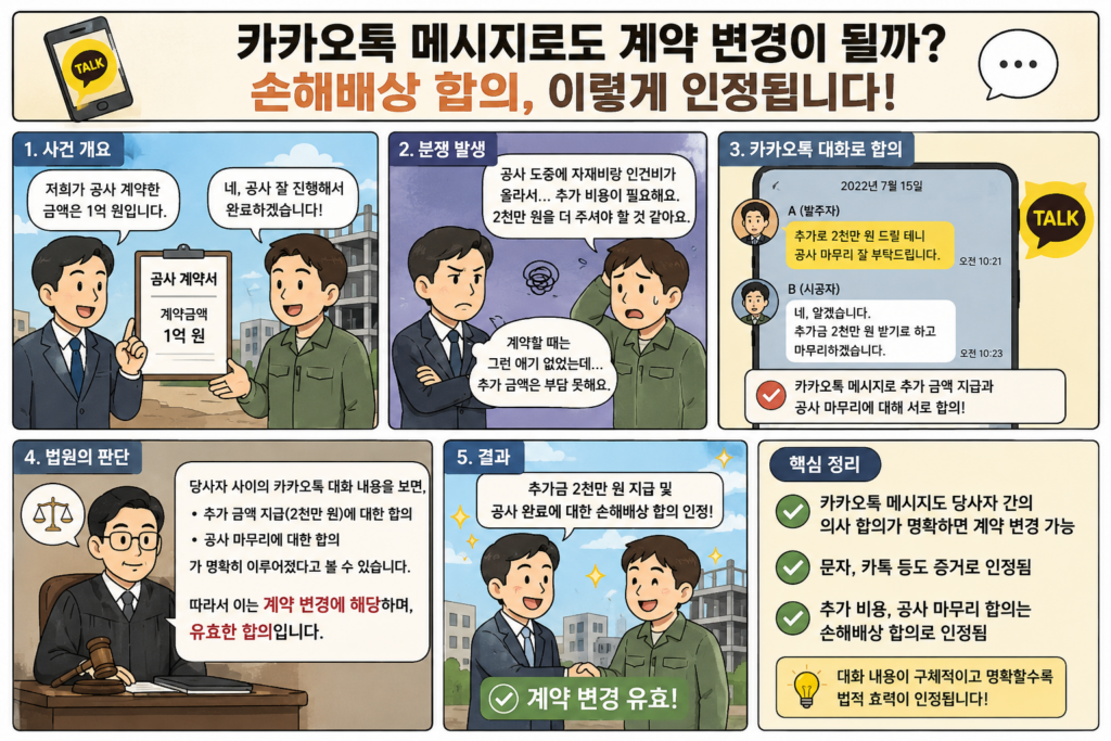 카카오톡 메시지로도 계약 변경이 될까?